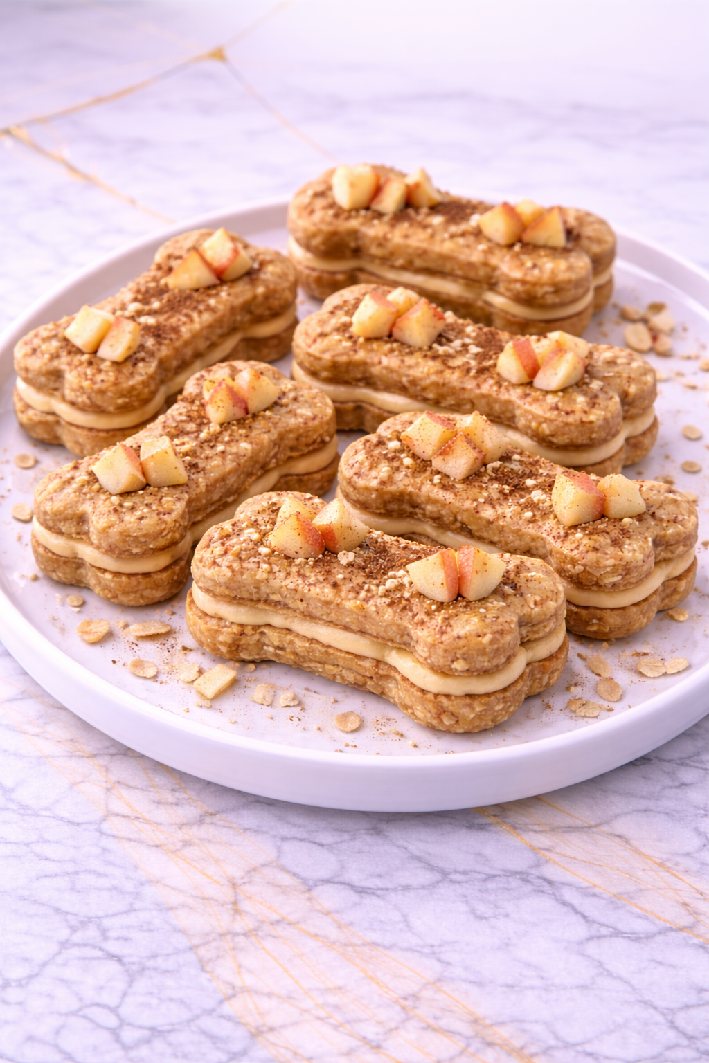 Apple Peanut Butter Sandwich Dog Treats