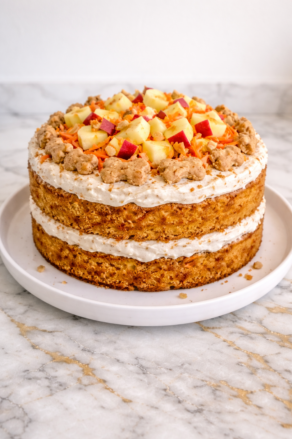 Carrot and Apple Dog Birthday Cake