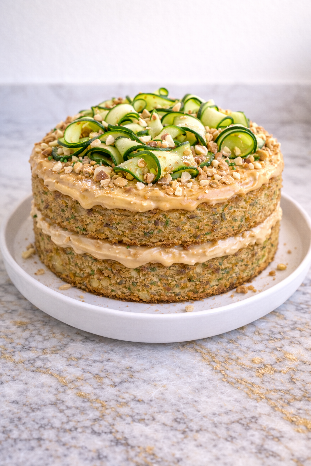 Zucchini and Peanut Butter Dog Cake